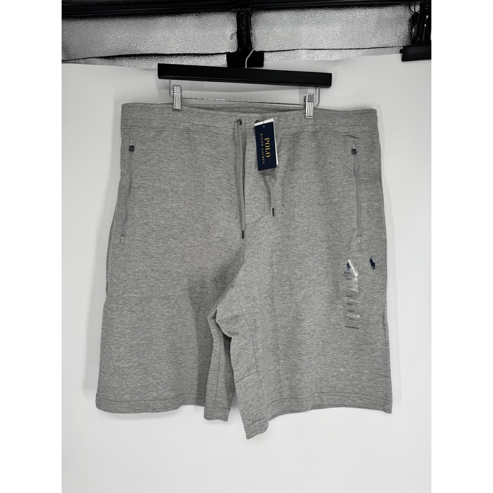 Polo Ralph Lauren Double Knit Sweat Shorts 2XL Tall 2XLT Pony Light Heather Grey
